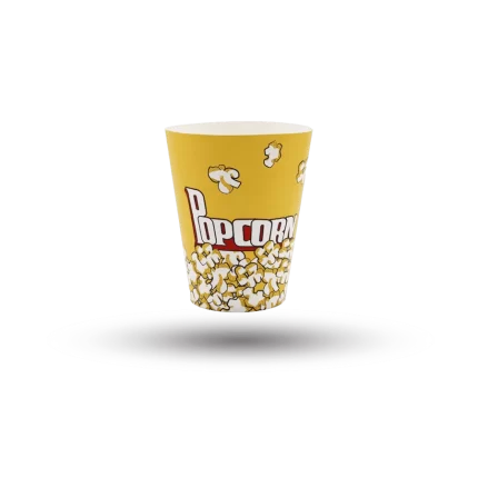 علب الفشار 32 أونص ملون