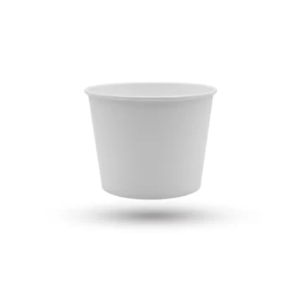 علبة آيس كريم ورقية ابيض 500 سم -16 أونص